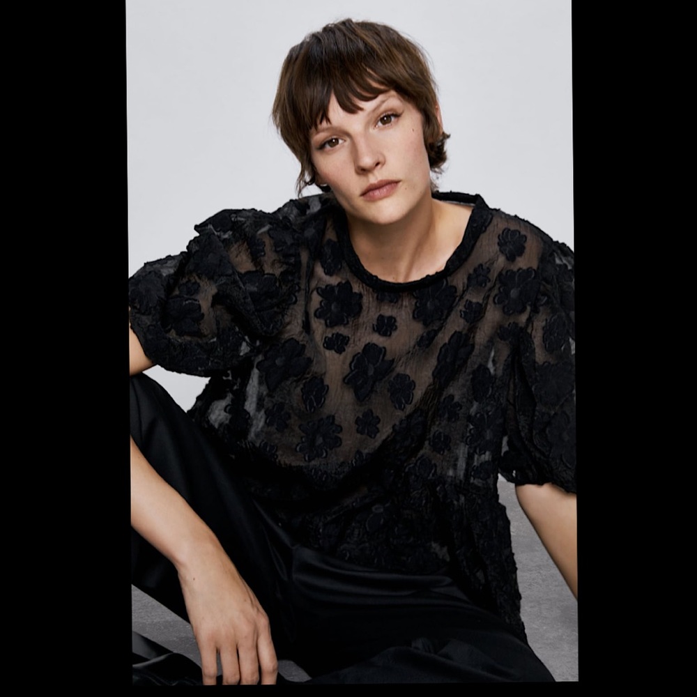 Zara Voluminous Organza Blouse - Picture 6 of 8
